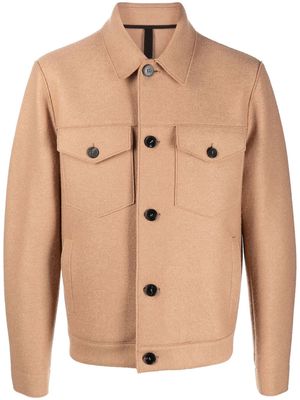 Harris Wharf London button-down wool shirt jacket - Neutrals