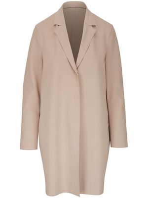 Harris Wharf London concealed-fastening single-breasted coat - Neutrals