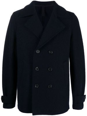 Harris Wharf London double-breasted button-fastening peacoat - Blue