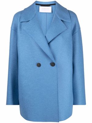 Harris Wharf London double-breasted felt coat - Blue
