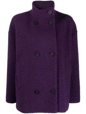 Harris Wharf London double-breasted shearling jacket - Purple