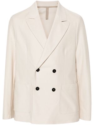 Harris Wharf London double-breasted twill blazer - Neutrals