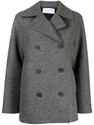 Harris Wharf London felted double-breasted peacoat - Grey