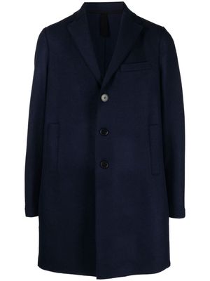 Harris Wharf London felted single-breasted coat - Blue