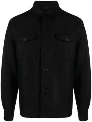 Harris Wharf London felted-virgin wool shirt jacket - Black