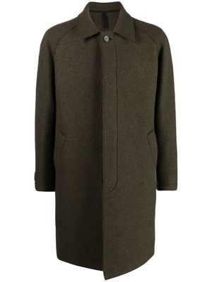 Harris Wharf London Fly-front virgin wool coat - Green