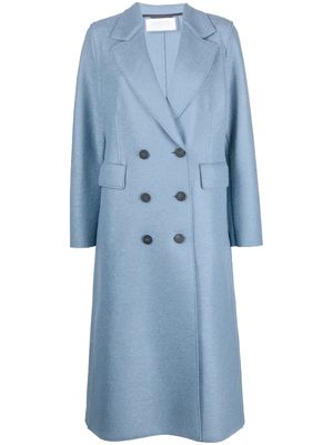 Harris Wharf London front double-breasted fastening coat - Blue