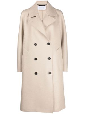 Harris Wharf London front double-breasted fastening coat - Neutrals