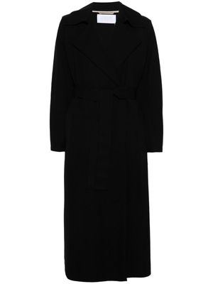 Harris Wharf London notched-lapel belted trench coat - Black