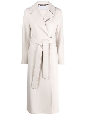 Harris Wharf London notched-lapel belted trench coat - Neutrals