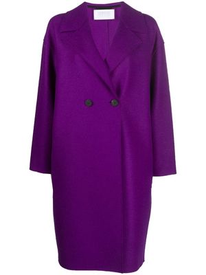 Harris Wharf London oversized double-breasted fastening coat - Purple