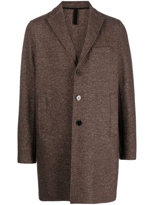 Harris Wharf London patterned single-breasted coat - Brown