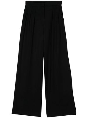Harris Wharf London pleat-detail wide-leg trousers - Black