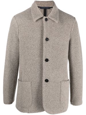 HARRIS WHARF LONDON shearling shirt jacket - Grey