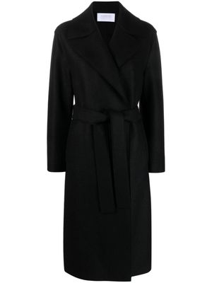 Harris Wharf London single-breasted belted wool coat - Black