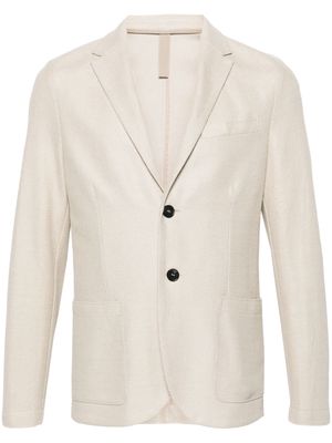 Harris Wharf London single-breasted linen blend blazer - Neutrals