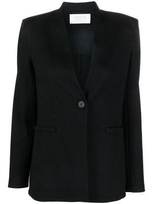 HARRIS WHARF LONDON single-breasted merino-wool blazer - Black
