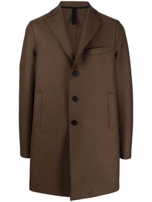 Harris Wharf London single-breasted virgin-wool coat - Brown