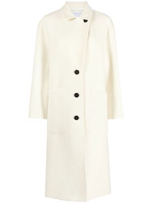 Harris Wharf London single-breasted wool coat - White