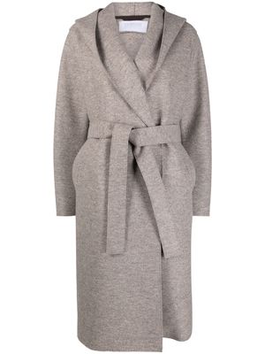 Harris Wharf London tied-waist felted coat - Neutrals