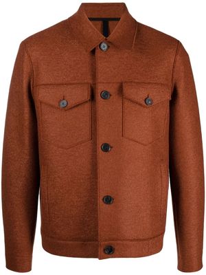 Harris Wharf London Western wool shirt jacket - Brown