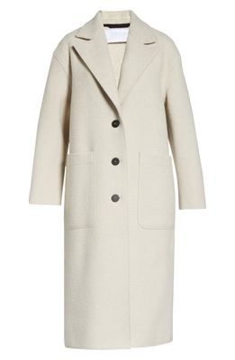 Harris Wharf London Women's Boiled Wool Overcoat in Cream