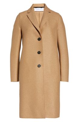 Harris Wharf London Women's Pressed Wool Overcoat in Tan