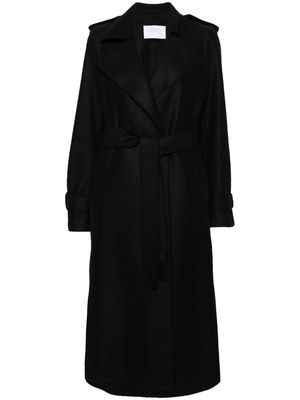 Harris Wharf London wool belted midi coat - Black