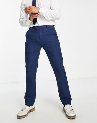 Harry Brown linen suit pants in navy