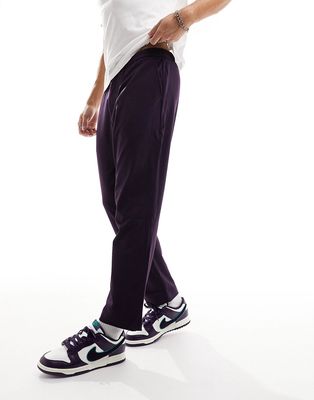 Harry Brown slim elastic pants in purple