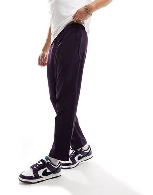 Harry Brown slim elasticated pants in dusty purple