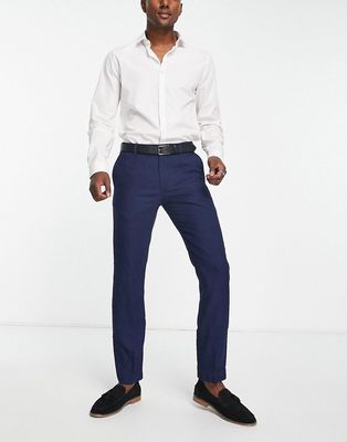 Harry Brown suit pants in blue melange