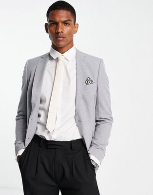 Harry Brown wedding slim suit jacket in gray