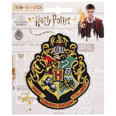 Harry Potter 3" Hogwarts Crest Iron-On Patch