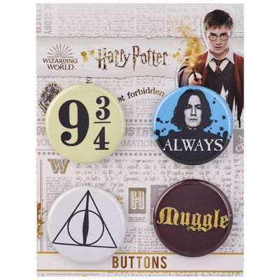 Harry Potter Set of Four 1.25"  Buttons