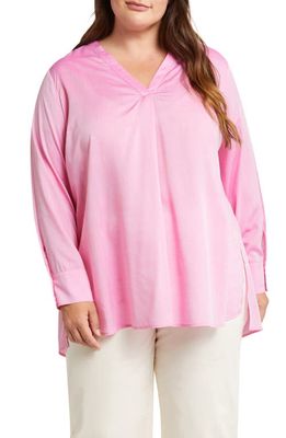 HARSHMAN Cassian Popover Top in Bright Pink