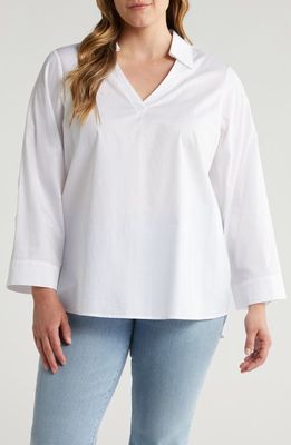 HARSHMAN Lilou Long Sleeve Top in White 