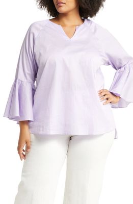 HARSHMAN Zenaida Ruffle Sleeve Blouse in Lilac