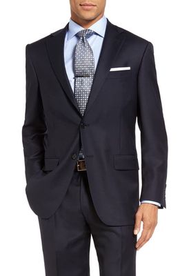 Hart Schaffner Marx Chicago Classic Fit Solid Wool Suit in Navy