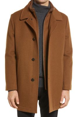 Hart Schaffner Marx MacBeth Car Coat with Bib in Vicuna