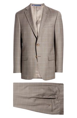 Hart Schaffner Marx New York Classic Fit Plaid Wool Suit in Light Grey
