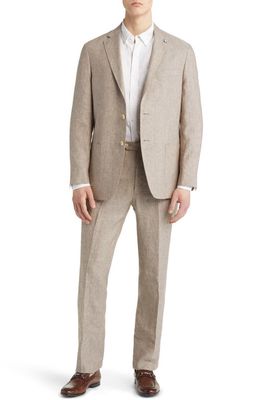 Hart Schaffner Marx New York Super Soft Linen Suit in Tan