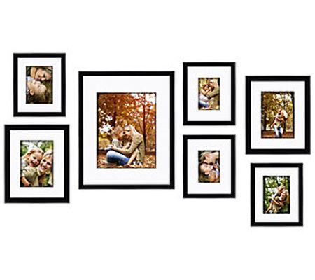 Harvest Collection Black 7 Piece Wall Frame Set