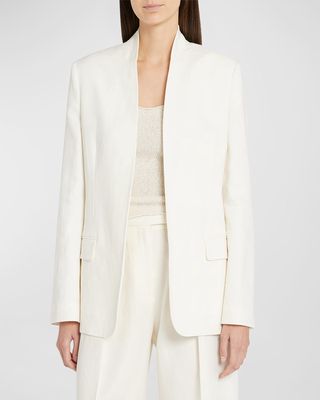 Harvy Open-Front Linen Jacket