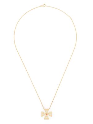 Harwell Godfrey 18kt yellow gold Crux Mini diamond pendant necklace