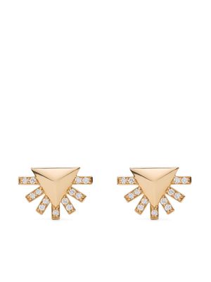 Harwell Godfrey 18kt yellow gold Sunburst diamond stud earrings