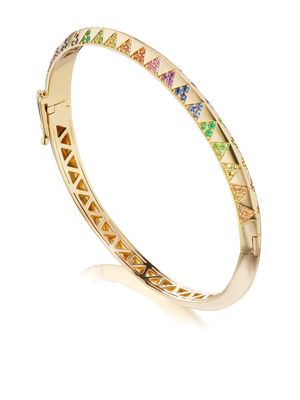 Harwell Godfrey 18kt yellow gold Talisman rainbow sapphire bracelet