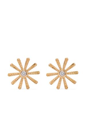 Harwell Godfrey 18kt yellow gold Tiny Sunflower diamond earrings stud