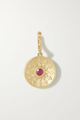 Harwell Godfrey - Mini Sun 18-karat Gold, Ruby And Diamond Pendant - one size