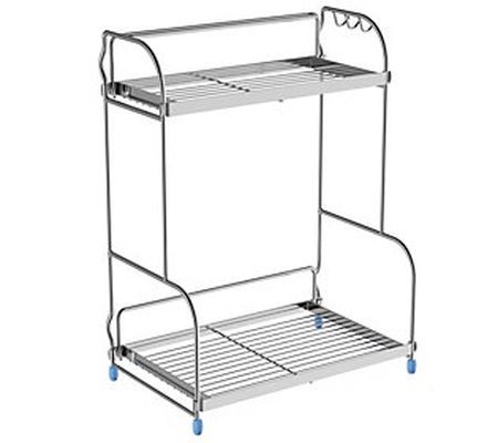 Hastings Home Kitchen Rack-2-Tiered Countertop Storage Shelves